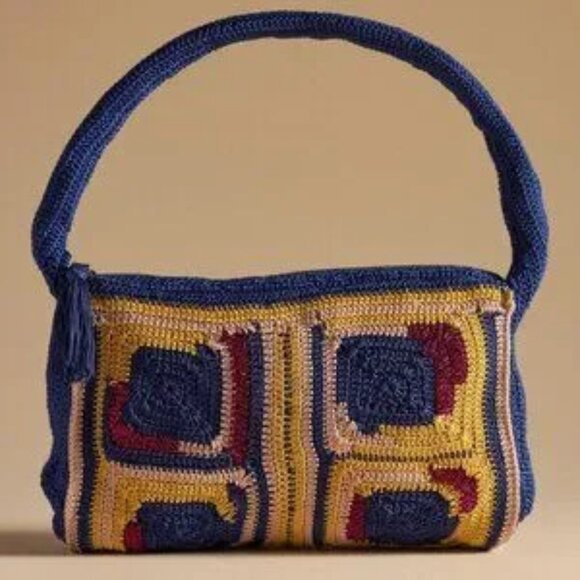 By Anthropologie Crochet Shoulder Bag NWOT - Picture 1 of 10
